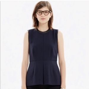 Madewell Leather Trim Top
